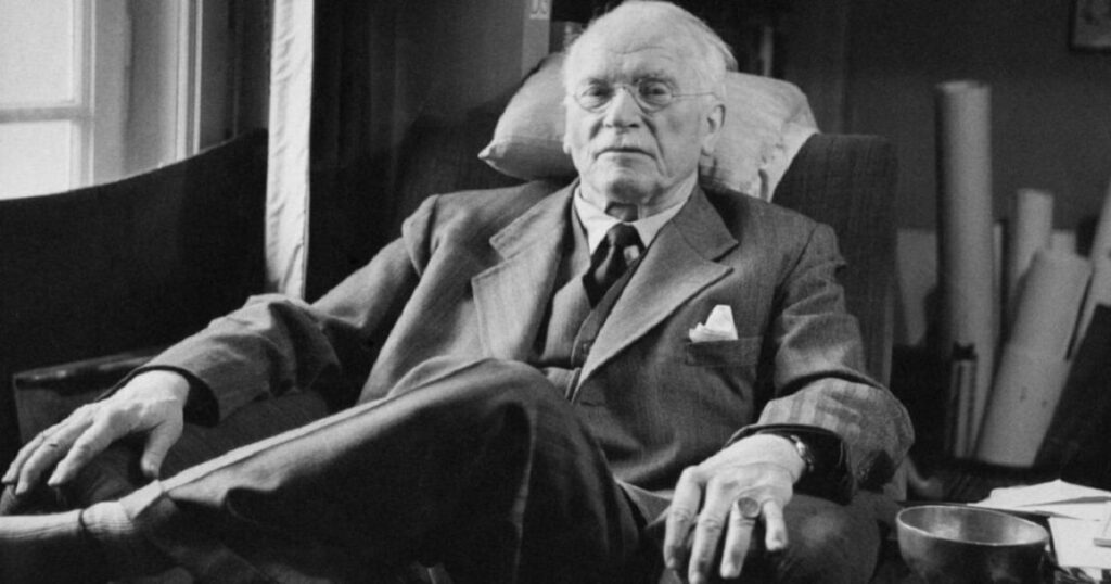 Carl Jung black and white portrait - fallaciesoflogic.com